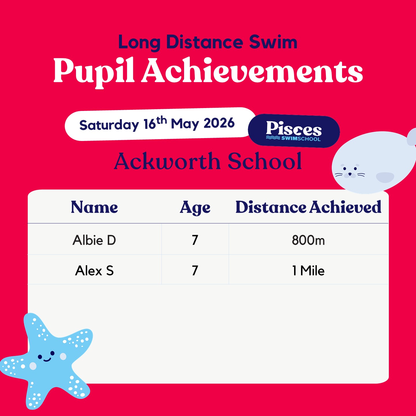 Summer Term LDS ~ Ackworth 16th May 2026